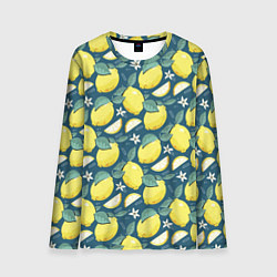 Лонгслив мужской Cute lemon pattern, цвет: 3D-принт