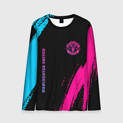 Лонгслив мужской Manchester United Neon Gradient, цвет: 3D-принт