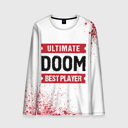 Мужской лонгслив Doom: красные таблички Best Player и Ultimate