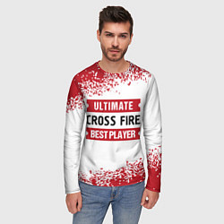 Лонгслив мужской Cross Fire: красные таблички Best Player и Ultimat, цвет: 3D-принт — фото 2
