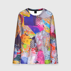 Лонгслив мужской Patchwork quilt Fashion trend, цвет: 3D-принт