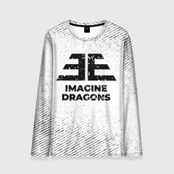 Лонгслив мужской Imagine Dragons с потертостями на светлом фоне, цвет: 3D-принт