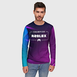 Лонгслив мужской Roblox Gaming Champion: рамка с лого и джойстиком, цвет: 3D-принт — фото 2