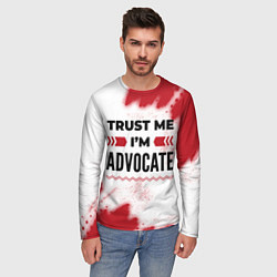 Лонгслив мужской Trust me Im advocate white, цвет: 3D-принт — фото 2