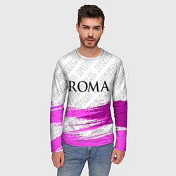 Лонгслив мужской Roma pro football: символ сверху, цвет: 3D-принт — фото 2