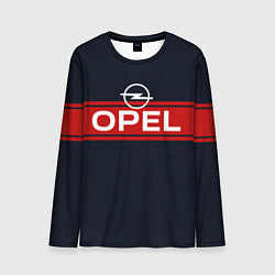 Лонгслив мужской Opel blue theme, цвет: 3D-принт