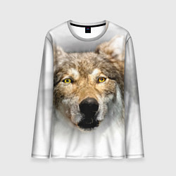 Лонгслив мужской Волк: зима, цвет: 3D-принт