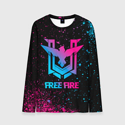 Мужской лонгслив Free Fire - neon gradient