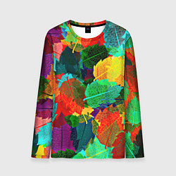 Лонгслив мужской Colored leaves, цвет: 3D-принт