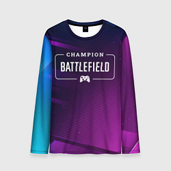 Лонгслив мужской Battlefield gaming champion: рамка с лого и джойст, цвет: 3D-принт