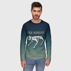 Лонгслив мужской Собака робот, цвет: 3D-принт — фото 2