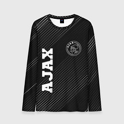 Мужской лонгслив Ajax sport на темном фоне: надпись, символ