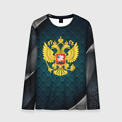 Лонгслив мужской Герб России из золота, цвет: 3D-принт
