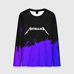 Лонгслив мужской Metallica purple grunge, цвет: 3D-принт