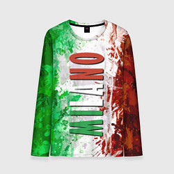 Лонгслив мужской Флаг Италии - кляксы, цвет: 3D-принт