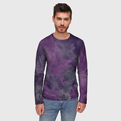 Лонгслив мужской Фиолетовые туманности, цвет: 3D-принт — фото 2