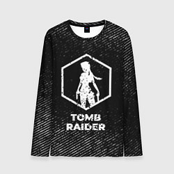 Мужской лонгслив Tomb Raider с потертостями на темном фоне