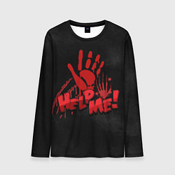 Лонгслив мужской Кровавая надпись, цвет: 3D-принт
