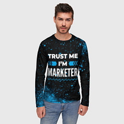 Лонгслив мужской Trust me Im marketer dark, цвет: 3D-принт — фото 2