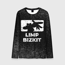 Мужской лонгслив Limp Bizkit с потертостями на темном фоне