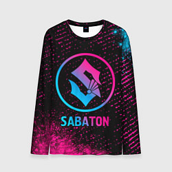 Лонгслив мужской Sabaton - neon gradient, цвет: 3D-принт