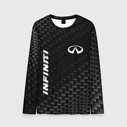 Лонгслив мужской Infiniti карбоновый фон, цвет: 3D-принт