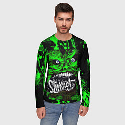 Лонгслив мужской Slipknot - green monster по, цвет: 3D-принт — фото 2