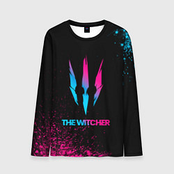 Мужской лонгслив The Witcher - neon gradient