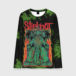 Мужской лонгслив Slipknot green satan