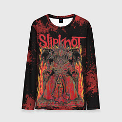 Мужской лонгслив Slipknot black and red