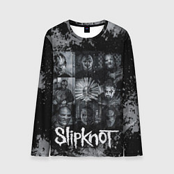 Мужской лонгслив Slipknot black & white style