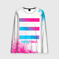 Мужской лонгслив OneRepublic neon gradient style