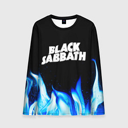 Лонгслив мужской Black Sabbath blue fire, цвет: 3D-принт