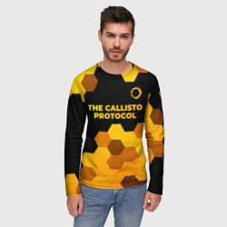 Лонгслив мужской The Callisto Protocol - gold gradient: символ свер, цвет: 3D-принт — фото 2