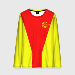 Лонгслив мужской FIRM желто-красная, цвет: 3D-принт
