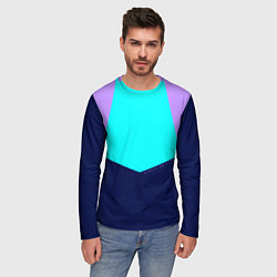 Лонгслив мужской Always in sports сирень и бирюза, цвет: 3D-принт — фото 2