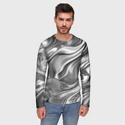 Лонгслив мужской Плавленное серебро, цвет: 3D-принт — фото 2