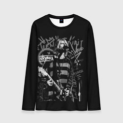 Лонгслив мужской Nirvana teen spirit, цвет: 3D-принт
