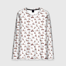 Лонгслив мужской Усы и носы, цвет: 3D-принт