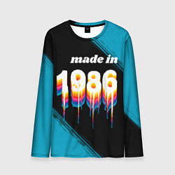 Лонгслив мужской Made in 1986: liquid art, цвет: 3D-принт