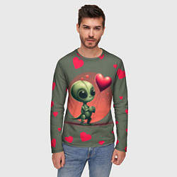 Лонгслив мужской Влюбленный инопланетянин, цвет: 3D-принт — фото 2
