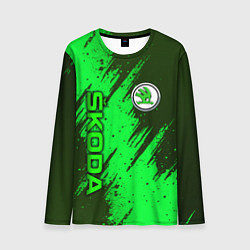 Лонгслив мужской Skoda - green, цвет: 3D-принт