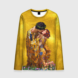 Лонгслив мужской Густав Климт Поцелуй, цвет: 3D-принт