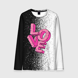 Мужской лонгслив Love - розовый