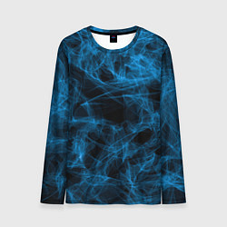 Лонгслив мужской Синий дым текстура, цвет: 3D-принт