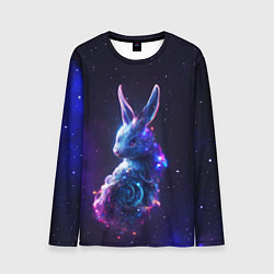 Лонгслив мужской Космический звёздный кролик, цвет: 3D-принт