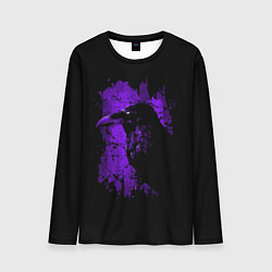 Лонгслив мужской Dark purple raven, цвет: 3D-принт