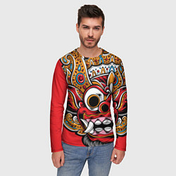 Лонгслив мужской Barong - Bali - tattoo, цвет: 3D-принт — фото 2