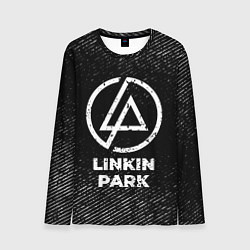 Лонгслив мужской Linkin Park с потертостями на темном фоне, цвет: 3D-принт
