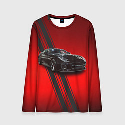 Лонгслив мужской Английский спортивный автомобиль Jaguar, цвет: 3D-принт